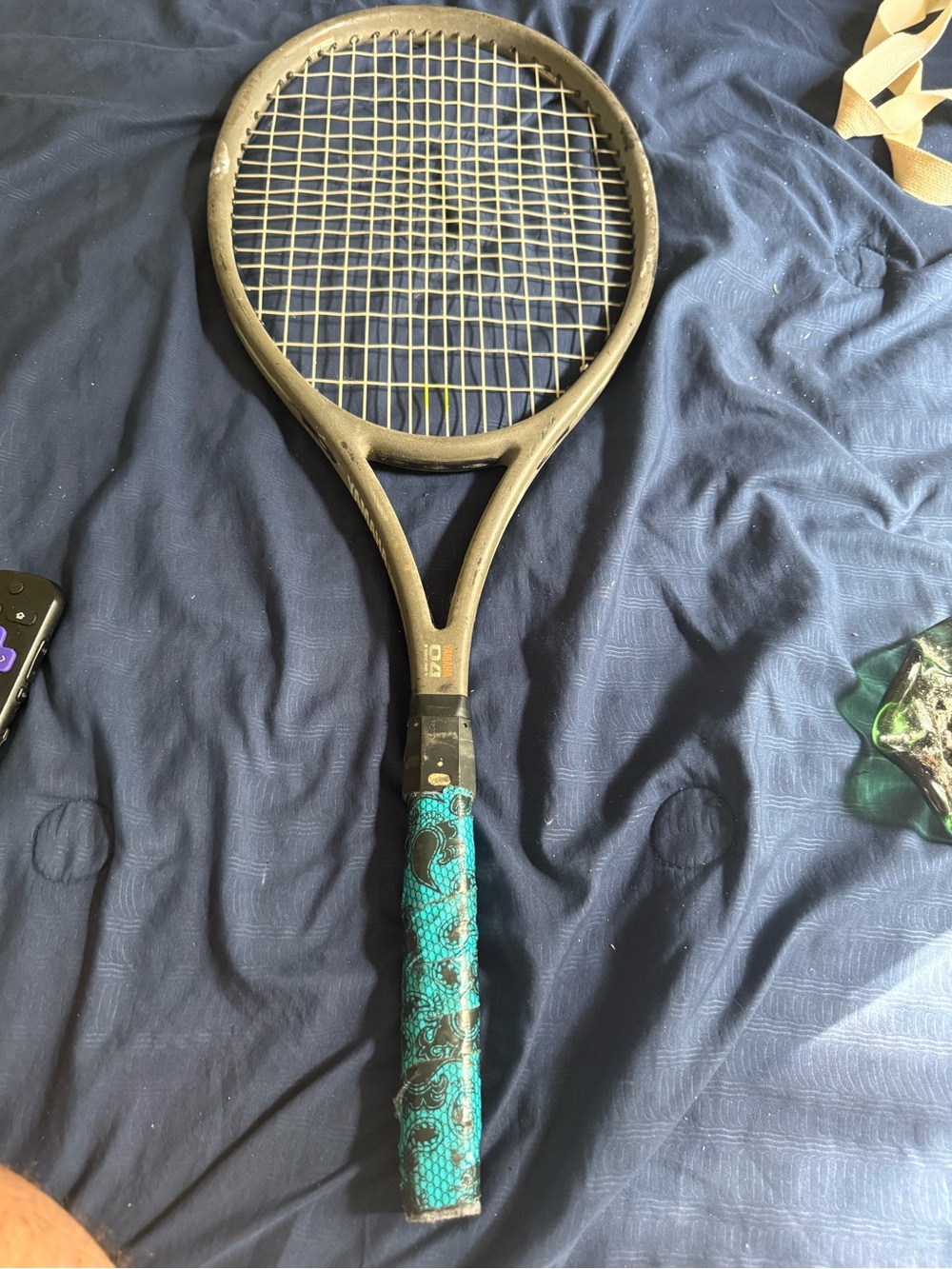 Yamaha Secret 04 Tennis Racquet 95 in² Head 4 3/8" Grip Black w/ White Strings